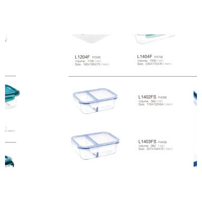 L1403FS Borosilicate Glass Container