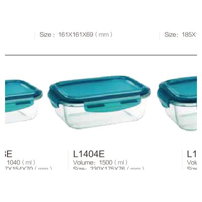 L1404FS Borosilicate Glass Container
